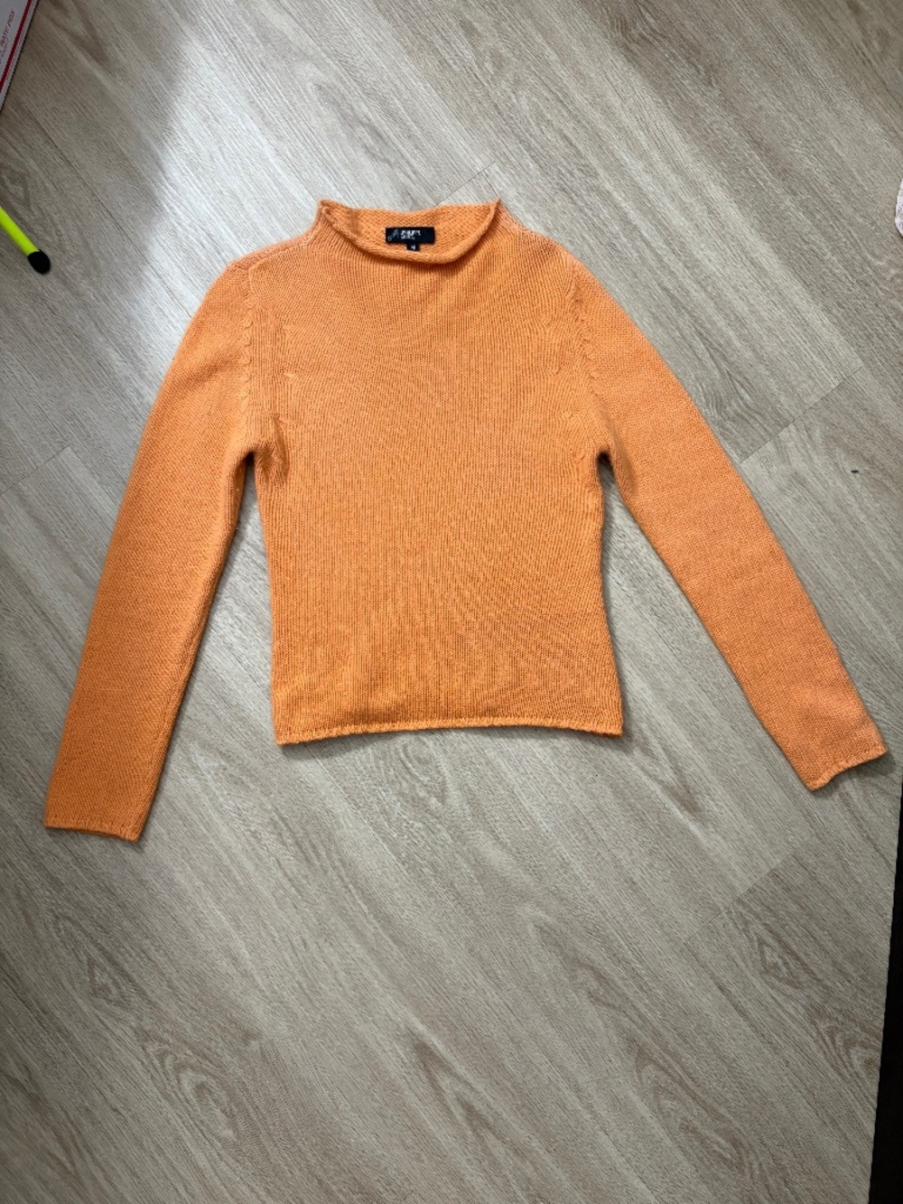Vintage Philippe Adec Angora Wool Orange Sweater Made in Italy Women’s Size Medi